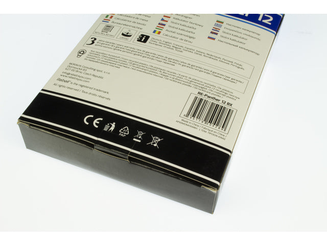 Rechner Rebell PANTHER 12BX schwarz Schreibtisch 12-stellig