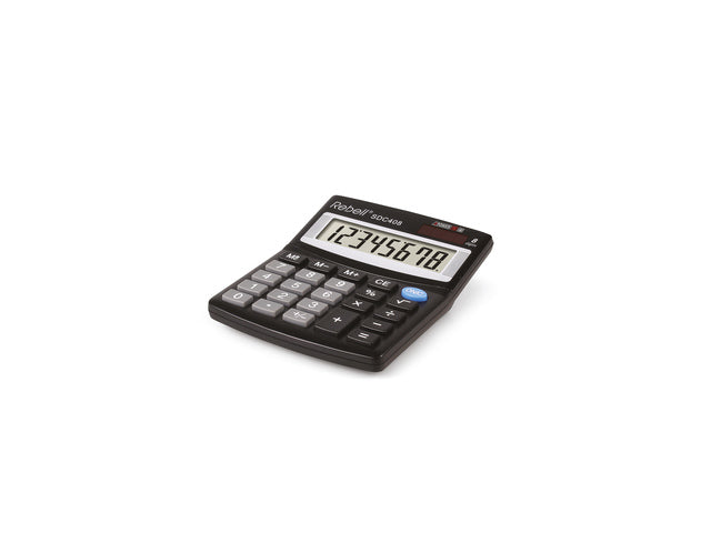 Calculator Rebell-SDC408-BX zwart desktop