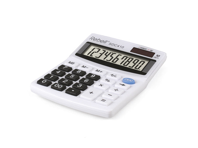 Calculator Rebell-SDC410-BX wit desktop
