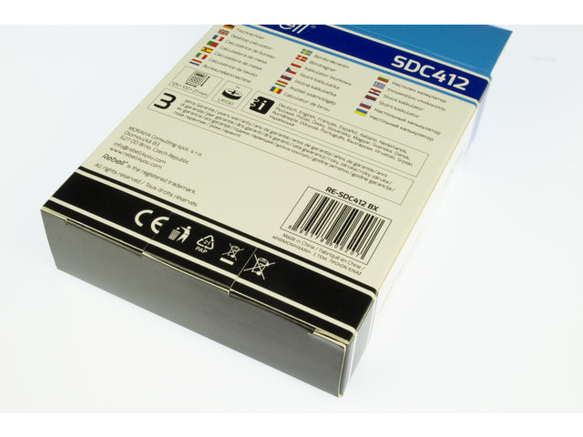 Calculator Rebell SDC412 BX zwart desk 12 digit