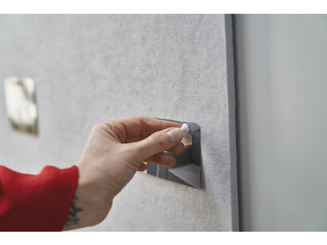 Prikbord Rocada Skinprikbord 50x100cm stof grijs