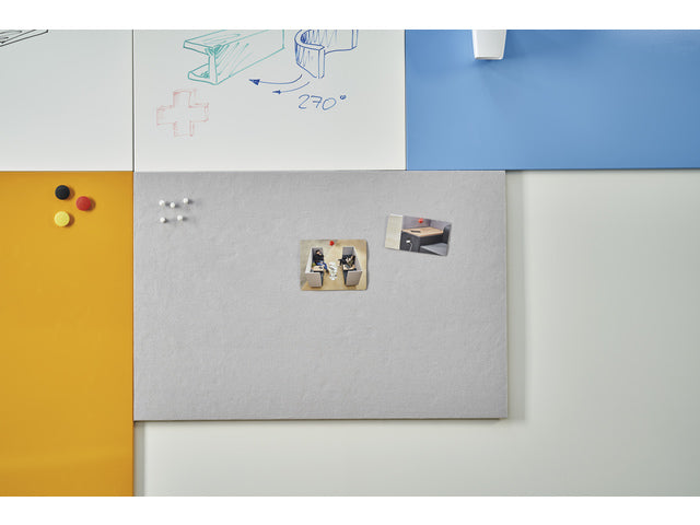 Prikbord Rocada Skinprikbord 50x75cm stof grijs