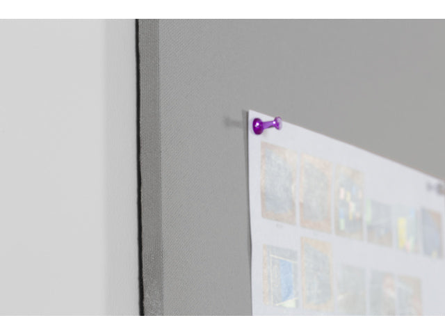 Prikbord Rocada Skinprikbord 75x115cm stof grijs