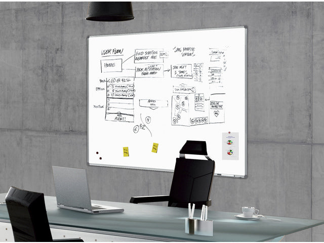 Whiteboard Rocada 120x150cm gelakt staal met magnetisch