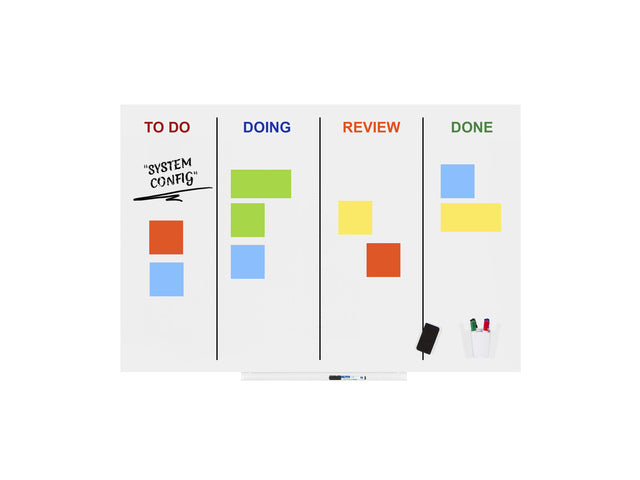 Whiteboard Rocada Skinagile 100x150cm wit gelakt
