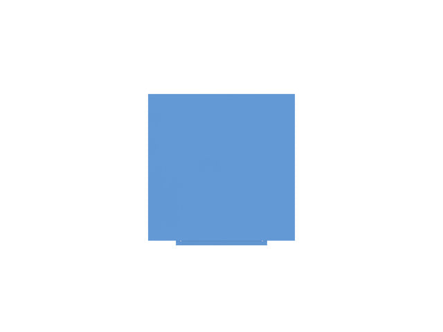 Whiteboard Rocada Huidskleur 100x100cm blauw gelakt