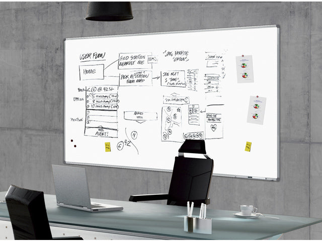Whiteboard Rocada 120x200cm emaille met magnetisch
