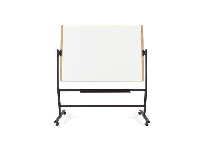 Whiteboard Rocada Naturel 129x100cm wit mobiel 2-zijdig