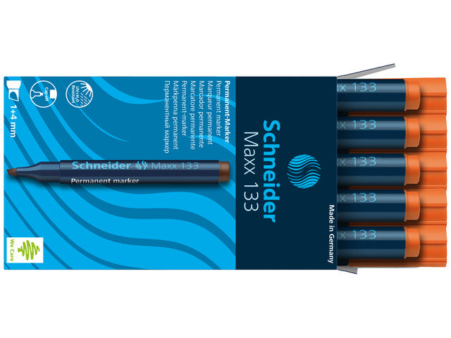 Marker Schneider Maxx 133 permanent beitelpunt oranje