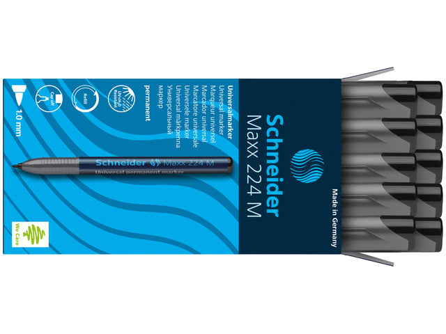 Universele marker Schneider Maxx 224 M permanent zwart