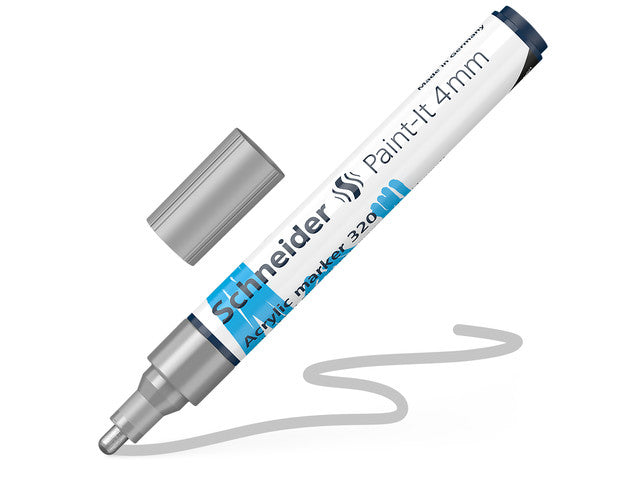 Acrylstift Schneider Paint-it 320 4mm zilver