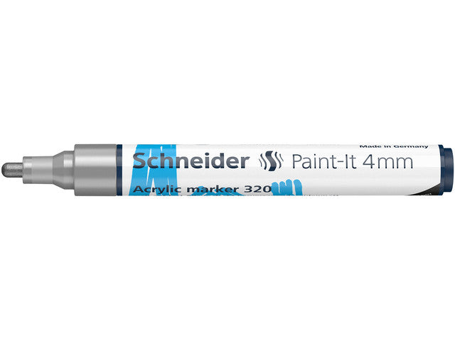 Acrylstift Schneider Paint-it 320 4mm zilver