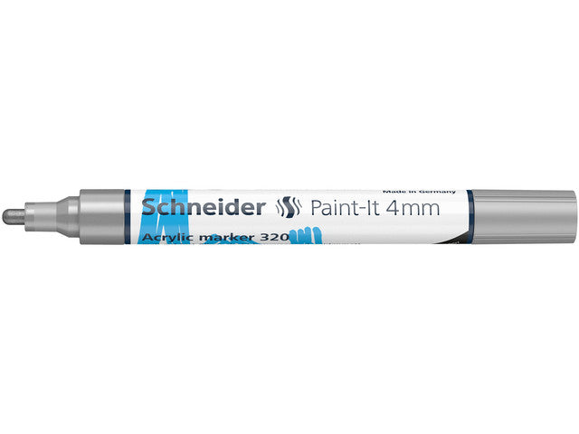 Acrylstift Schneider Paint-it 320 4mm zilver