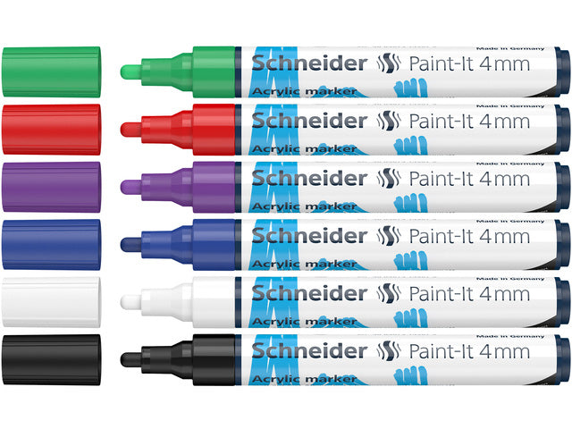 Acryl Marker Schneider Paint-it 320 4mm etui 6st.