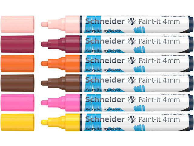 Acryl Marker Schneider Paint-it 320 4mm etui 6st.