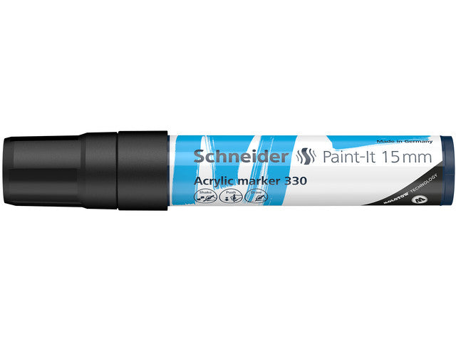 Acryl Marker Schneider Paint-it 330 15mm zwart