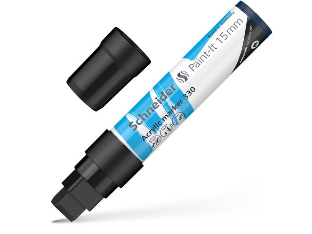 Acryl Marker Schneider Paint-it 330 15mm zwart