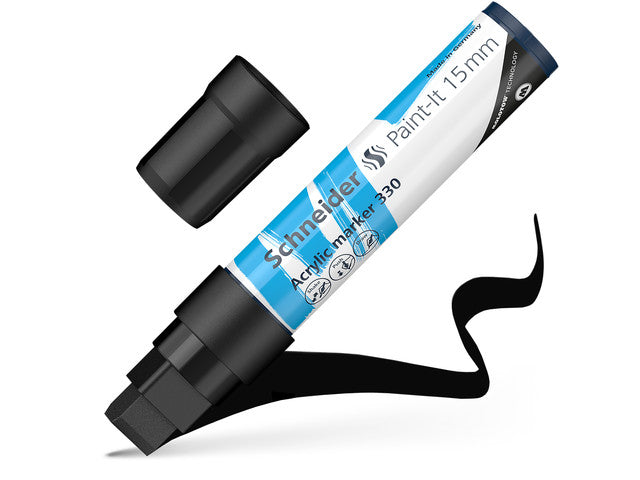 Acryl Marker Schneider Paint-it 330 15mm zwart