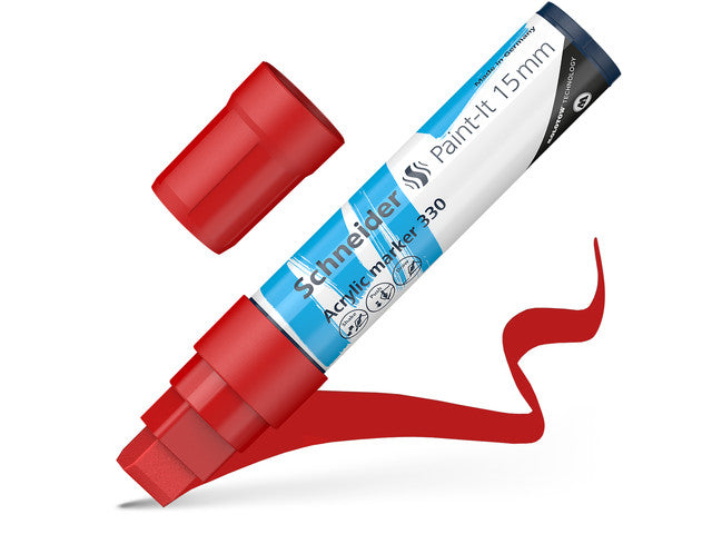 Acryl Marker Schneider Paint-it 330 15mm rood