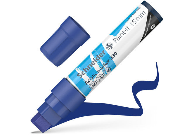 Acrylstift Schneider Paint-it 330 15mm blauw
