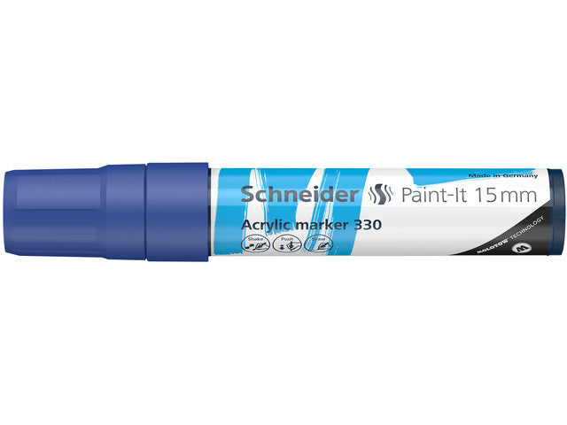 Acrylstift Schneider Paint-it 330 15mm blauw