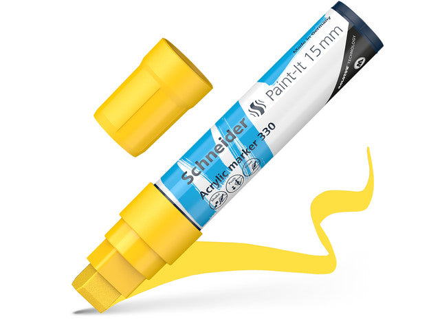 Acrylstift Schneider Paint-it 330 15mm geel