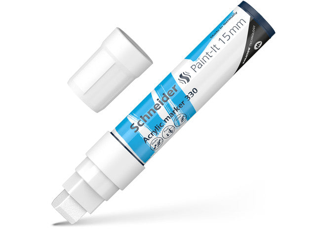 Acryl Marker Schneider Paint-it 330 15mm wit