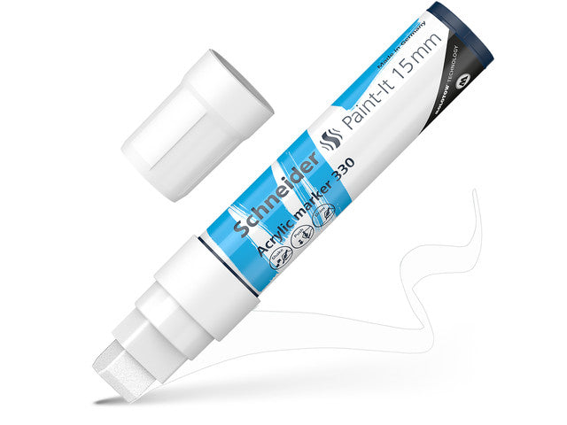 Acryl Marker Schneider Paint-it 330 15mm wit