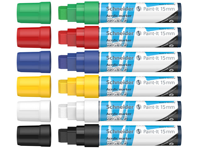Acrylstift Schneider Paint-it 330 15mm etui 6st.