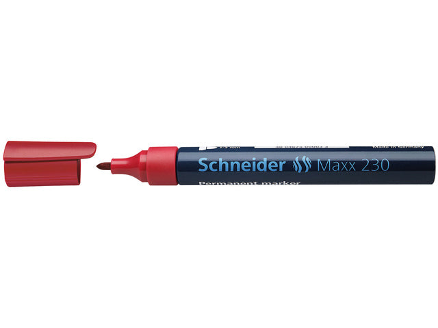 Marker Schneider Maxx 230 Permanent Ronde Punt Rot
