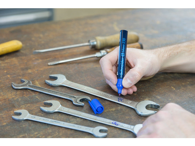 Marker Schneider Maxx 230 permanente ronde punt blauw