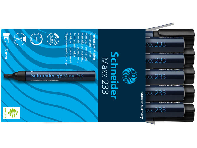 Marker Schneider Maxx 233 permanent beitelpunt schwarz
