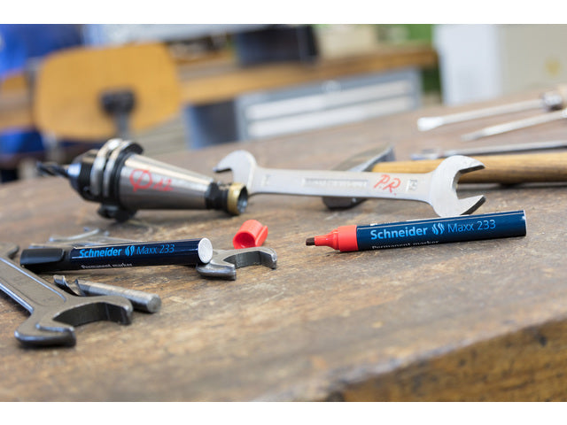 Marker Schneider Maxx 233 permanent beitelpunt rot