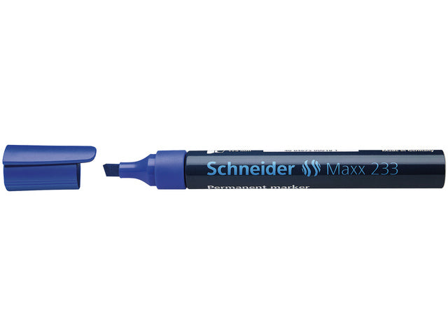 Marker Schneider Maxx 233 permanent beitelpunt blauw