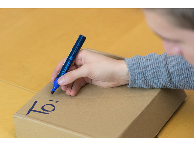 Marker Schneider Maxx 233 permanent beitelpunt blauw
