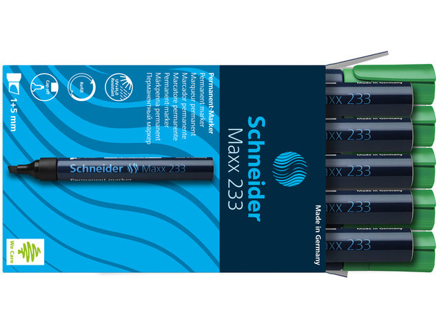 Marker Schneider Maxx 233 permanent beitelpunt groen