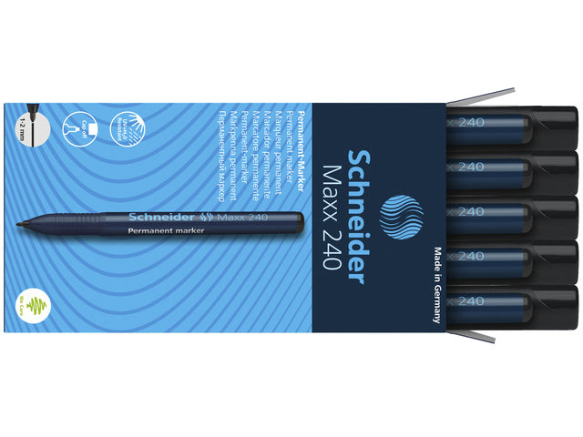 Marker Schneider Maxx 240 permanent runder Punt schwarz
