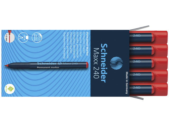 Marker Schneider Maxx 240 Permanent Ronde Punt Rot