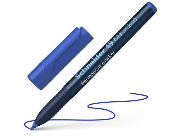 Marker Schneider Maxx 240 permanente ronde punt blauw