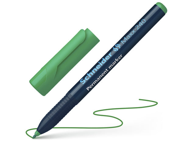 Marker Schneider Maxx 240 permanente ronde punt groen