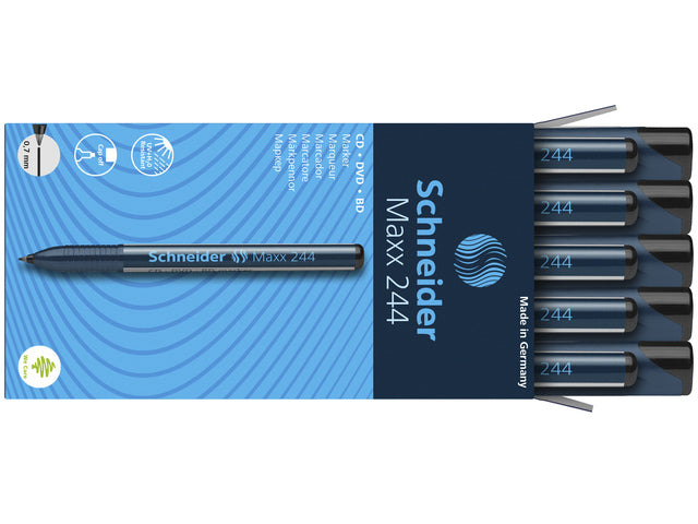CD/DVD marker Schneider Maxx 244 0,7mm zwart