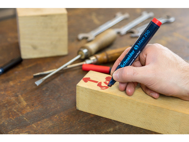 Marker Schneider Maxx 250 permanent beitelpunt rot