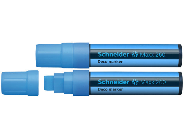 krijtstift Schneider Maxx 260 fluorblauw. Set á 2x