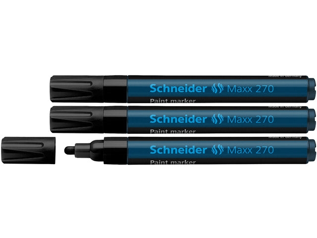 lakmarker Schneider Maxx 270 1-3 mm zwart. Set á 3x