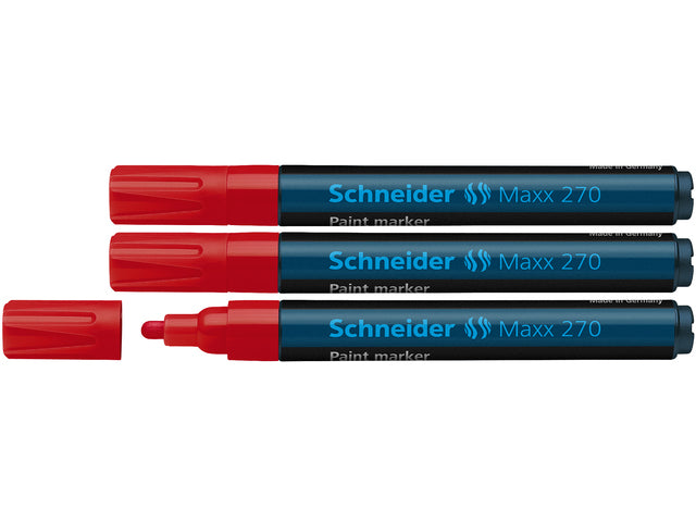 lakstift Schneider Maxx 270 1-3 mm rood. Set van 3x