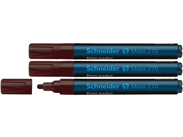 lakstift Schneider Maxx 270 1-3 mm bruin. Set van 3 stuks