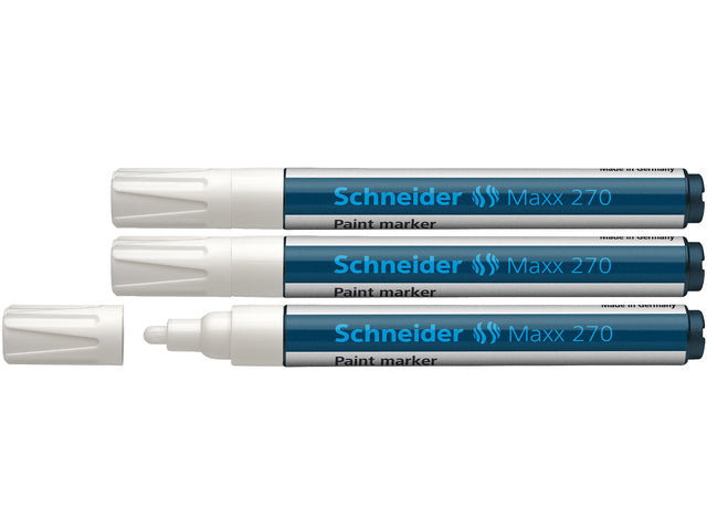 lakstift Schneider Maxx 270 1-3 mm wit. Set van 3x