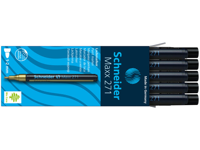 Lakmarker Schneider Maxx 271 1-2 mm zwart