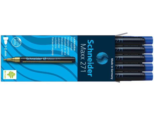 Lakmarker Schneider Maxx 271 1-2 mm blauw
