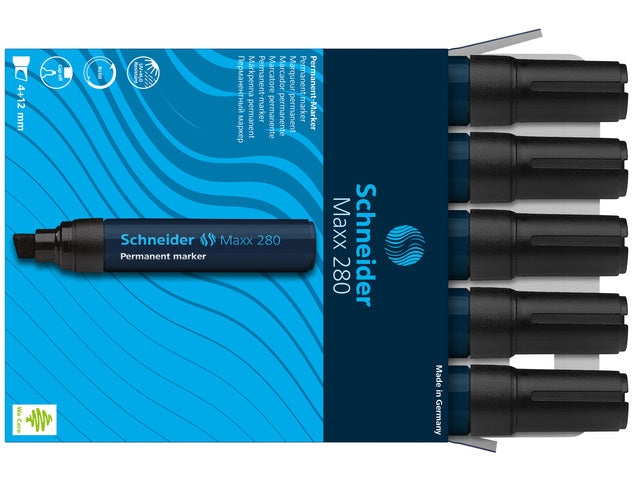 Marker Schneider Maxx 280 permanent beitelpunt schwarz